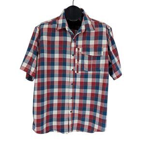 Wrangler ATG Check Plaid Button Up Shirt Utility Gorpcore Outdoor Hike Size XL